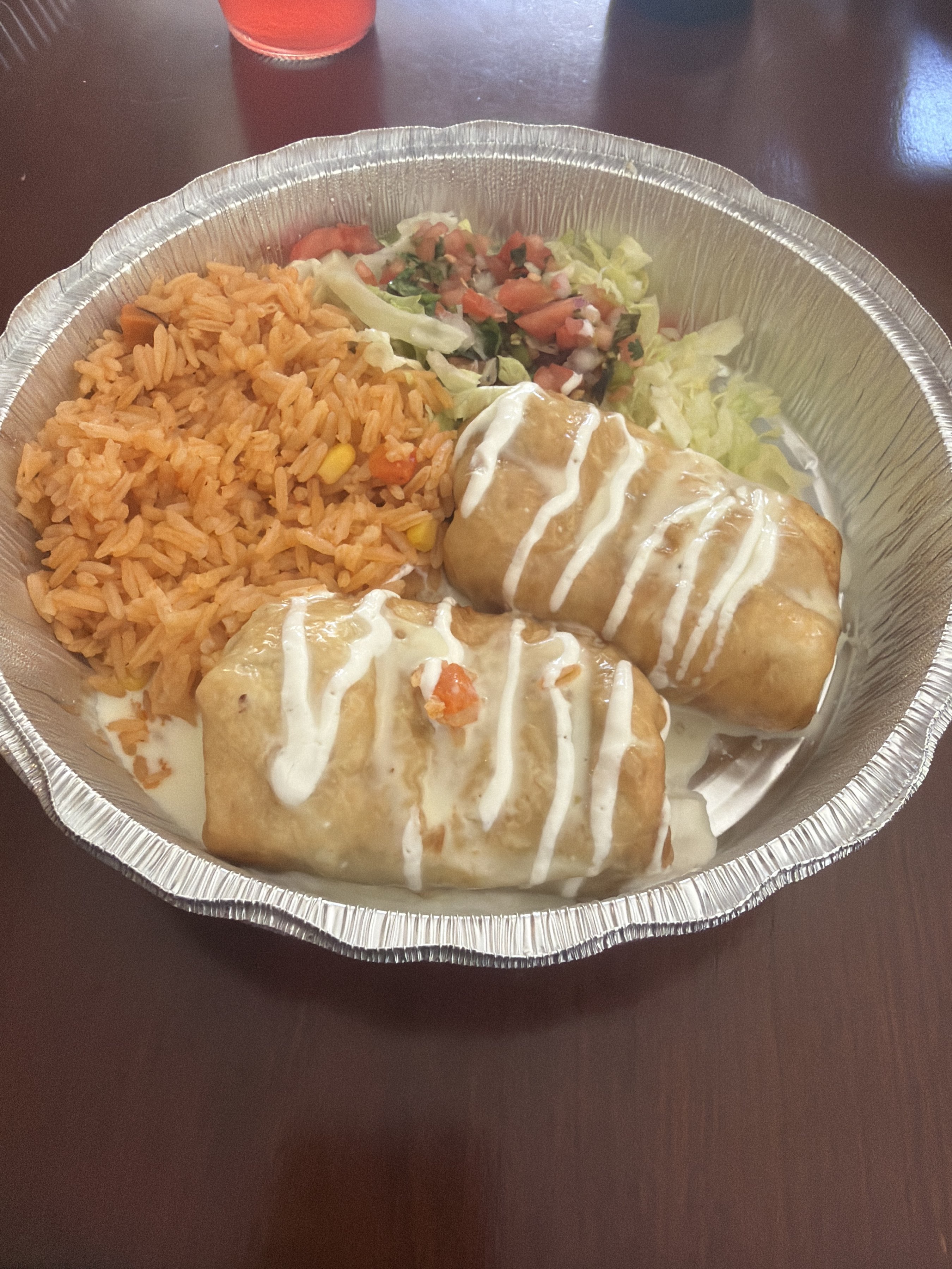 Shredded beef chimichangas
