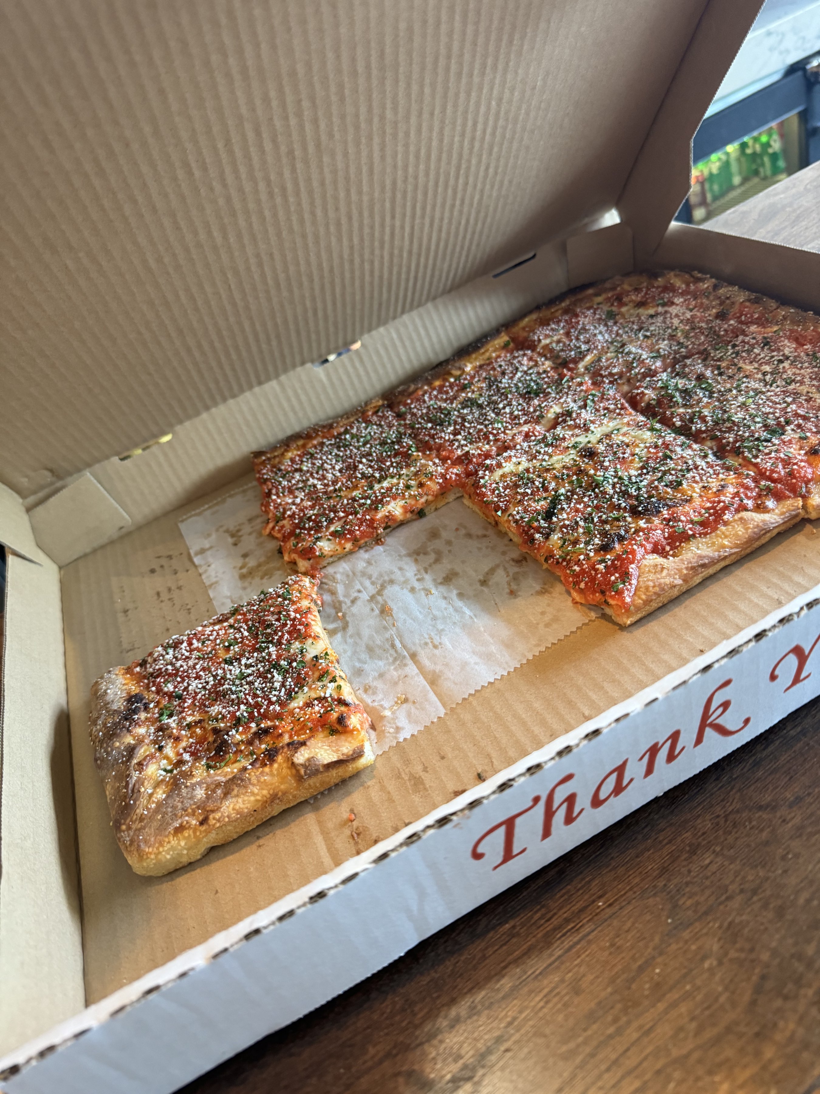 Upside down Grandma Pizza