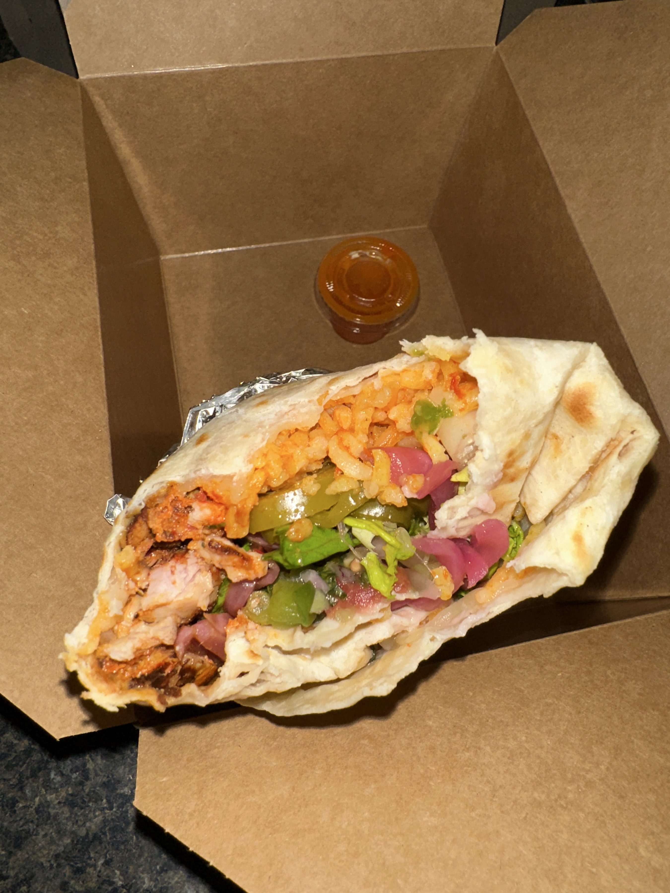 Pollo Burrito at Mestiza