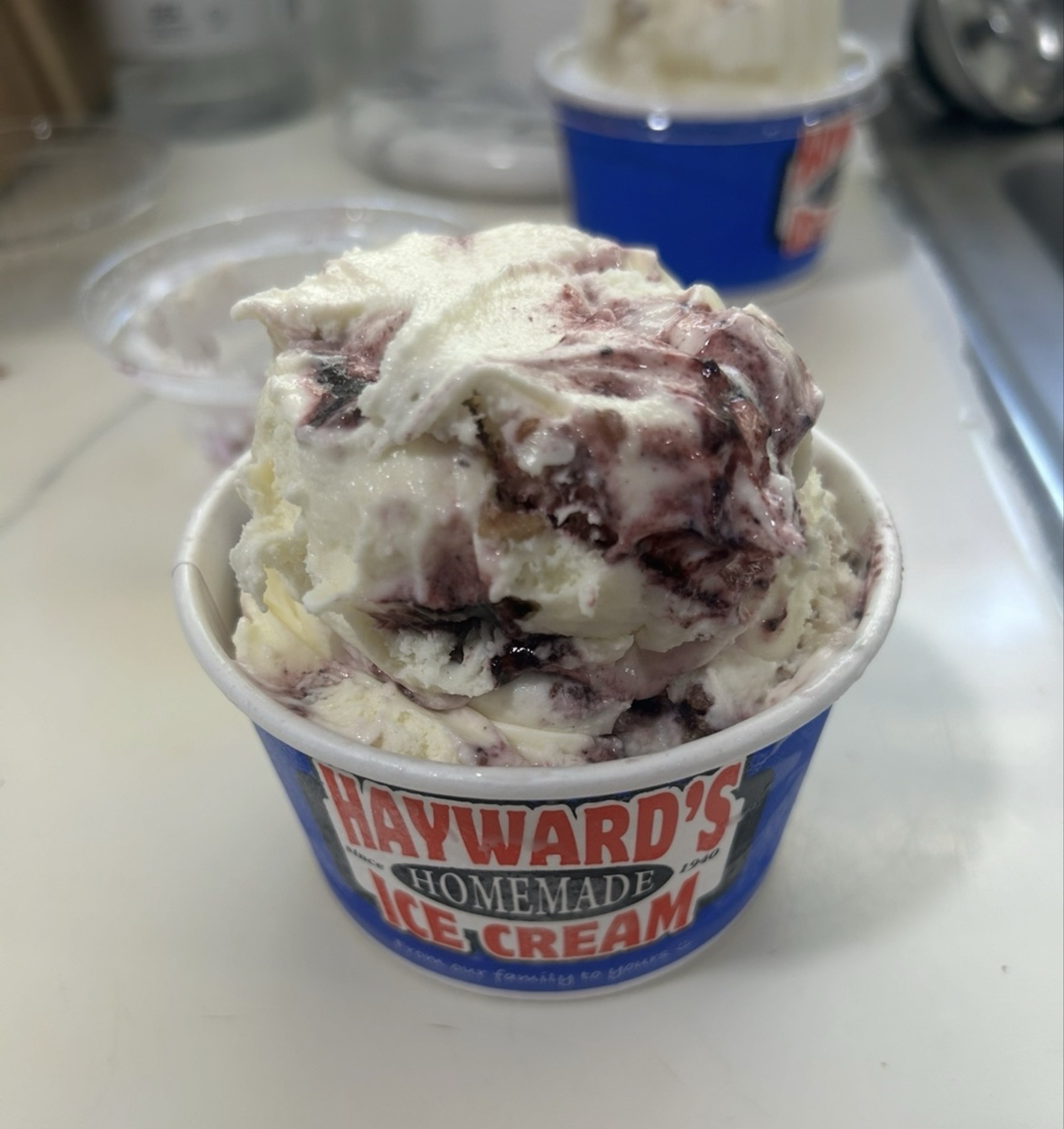 Blueberry Crumble at Haywards Ice Cream