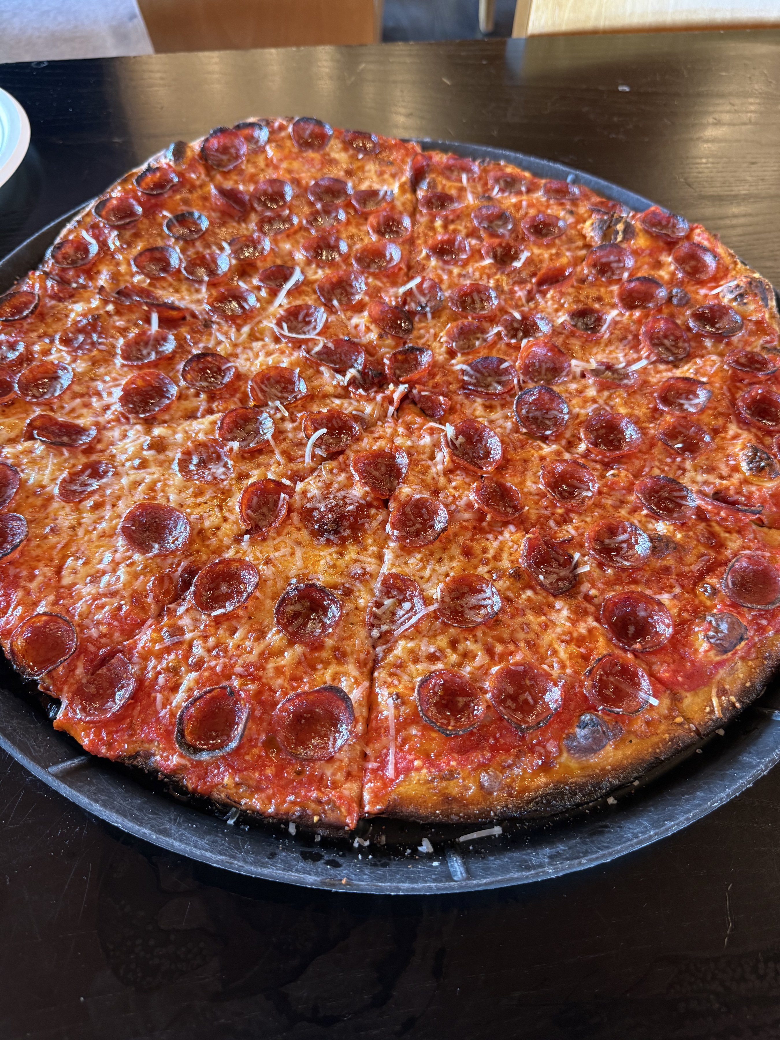 Pepperoni Pizza w/ Hot Honey at Treehouse Brewery