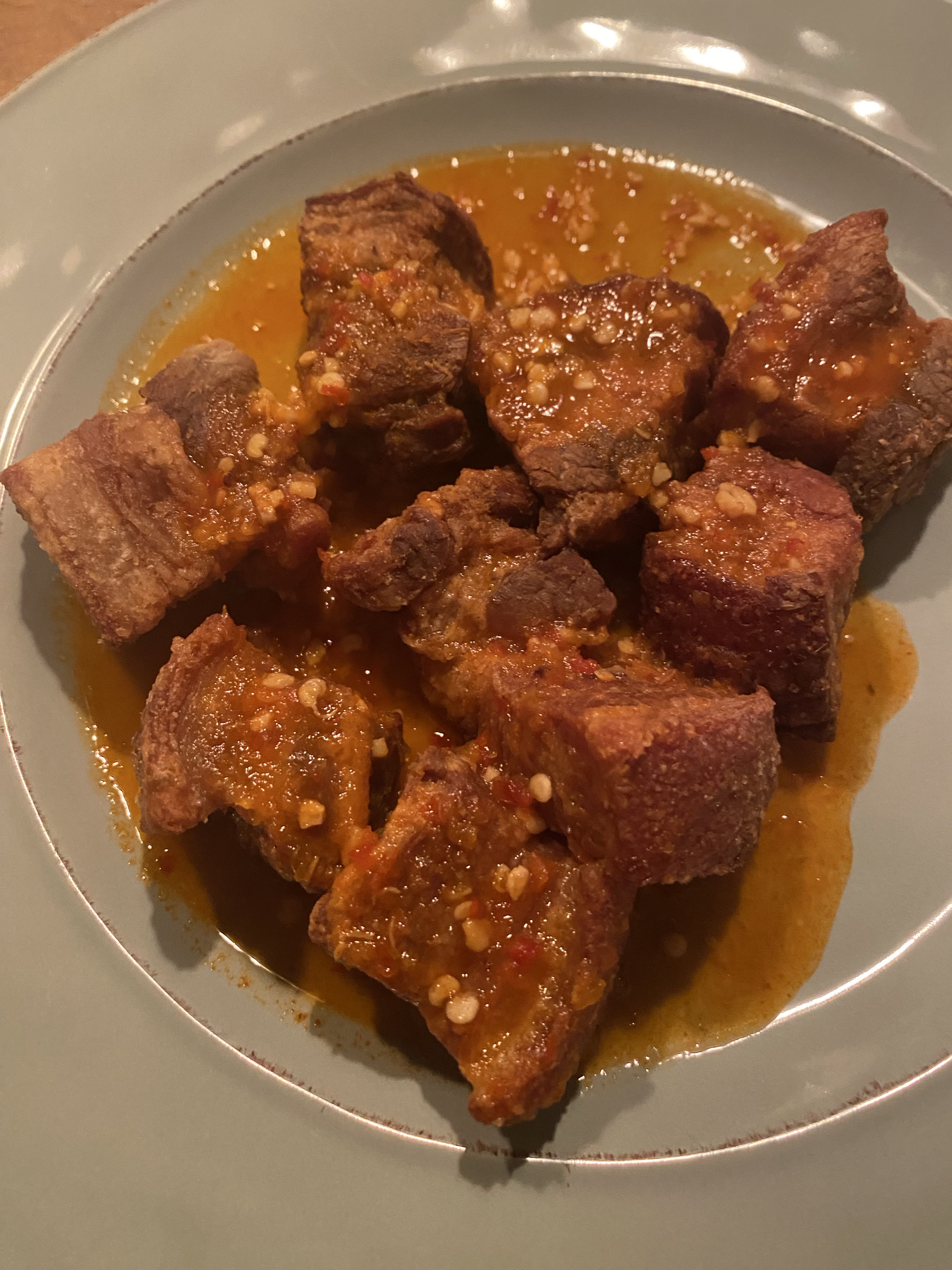 Torresma com Piri Piri