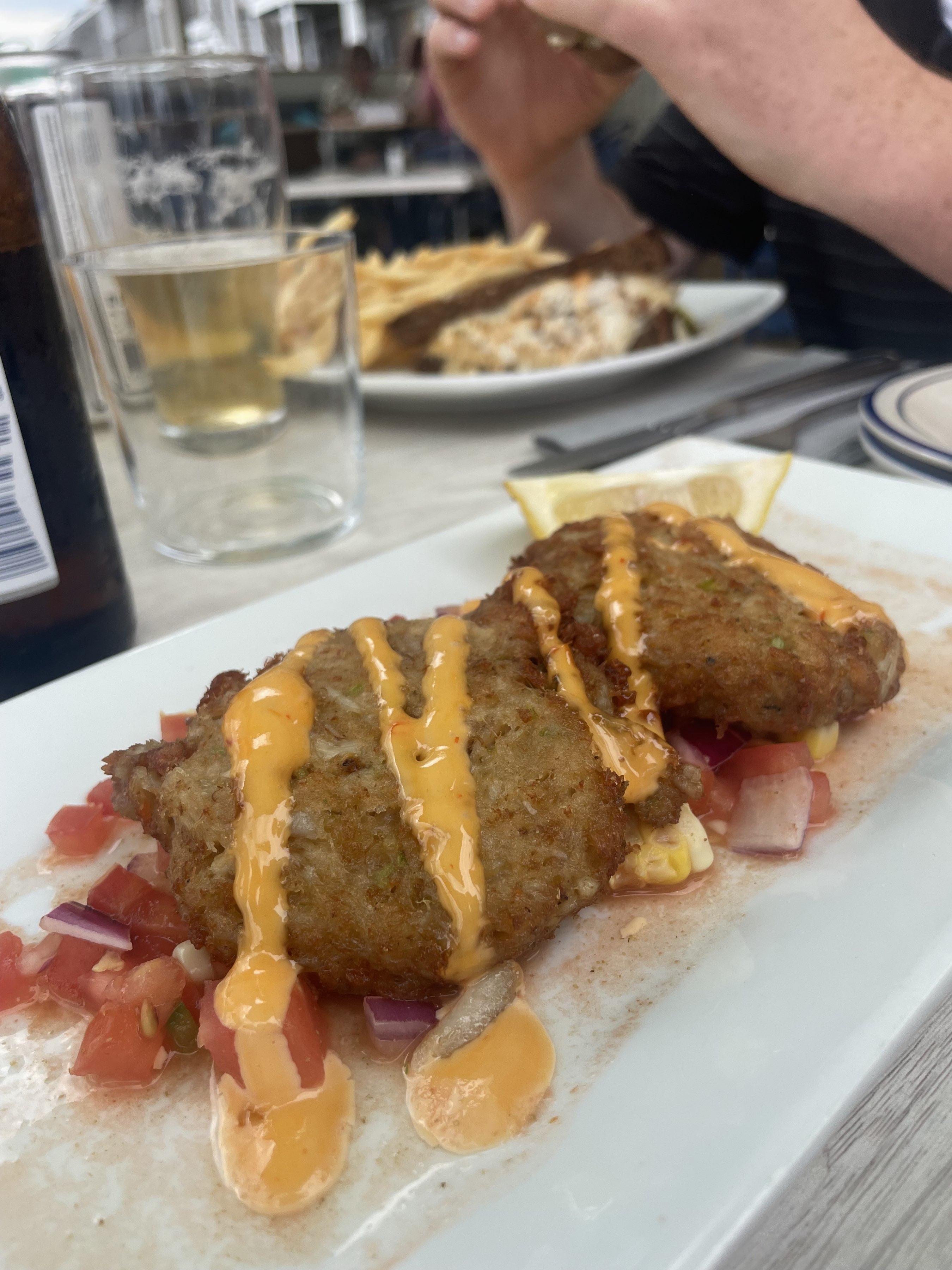 Crab Cake with Corn Salsa