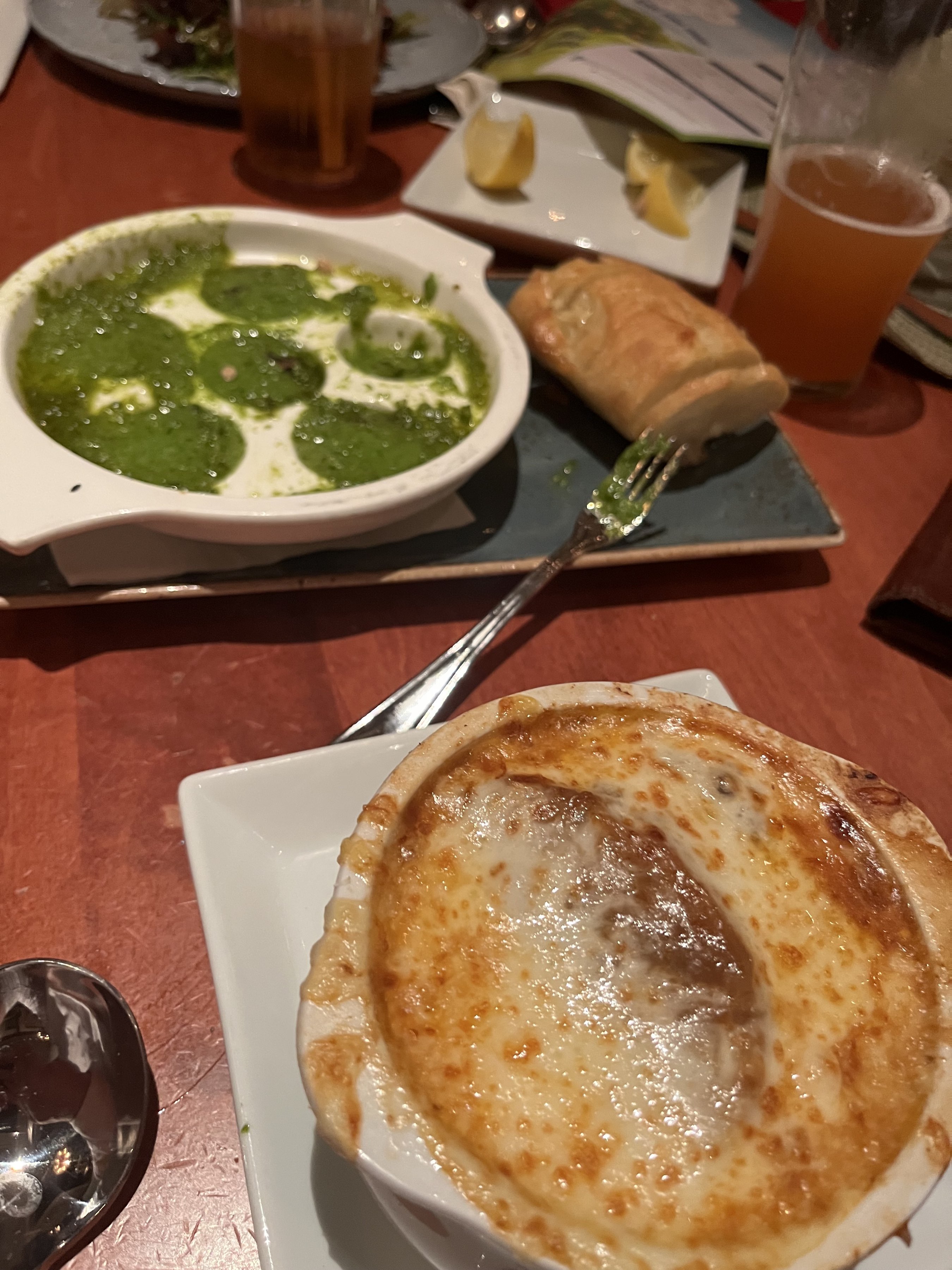 Escargot and French Onion Soup at Be Our Guest