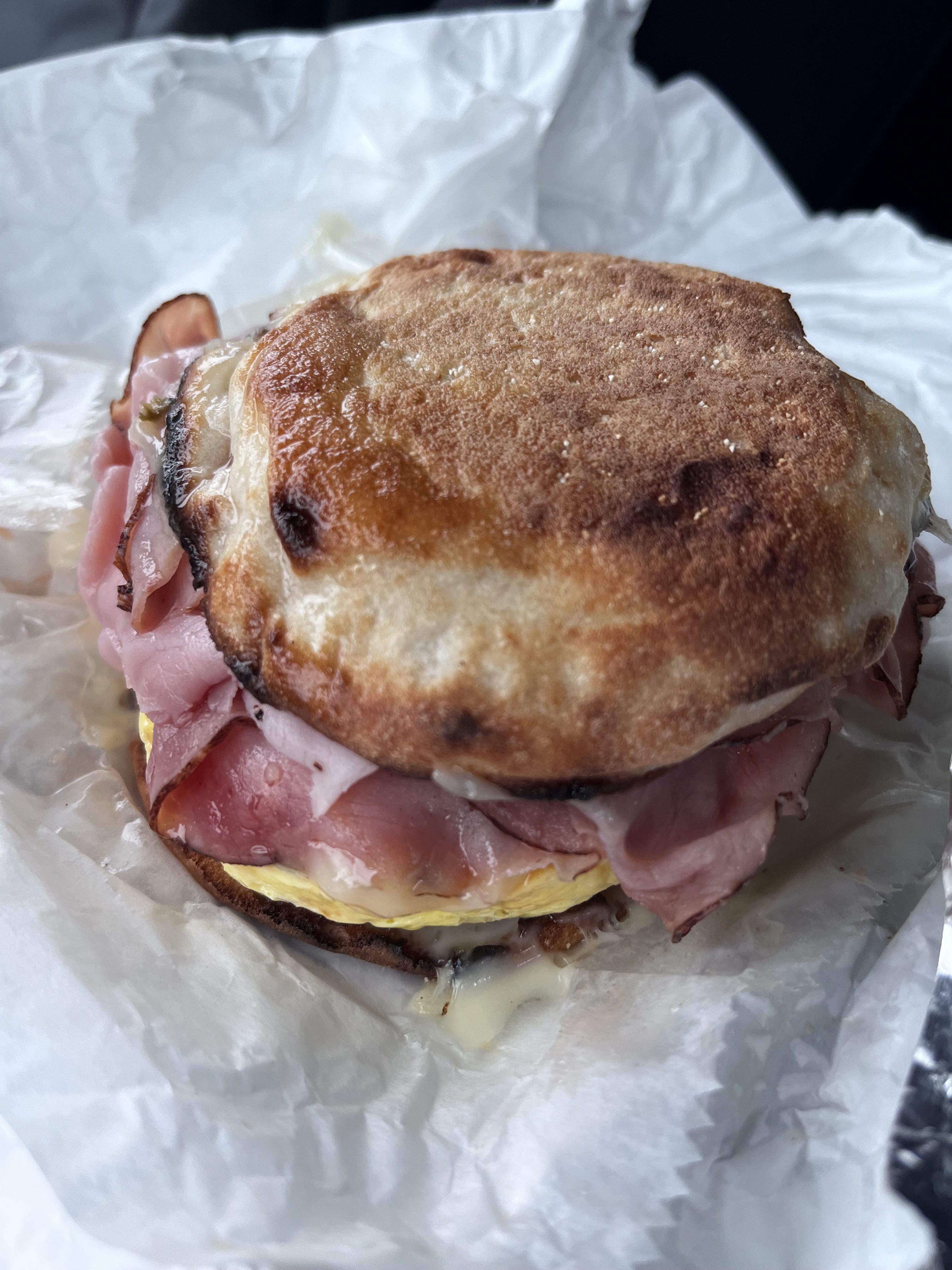 Ham, Egg, Cheese on English Muffin